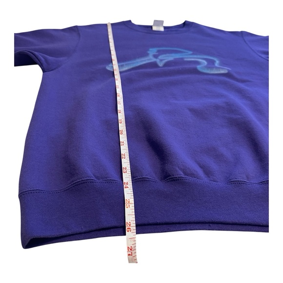 Dolphin Northern Lights Aurora Borealis Purple Graphic Crewneck Sweater Medium - Picture 4 of 9